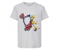 Футболка Миньоны 9 (Minions) серая (MIN gr 9) 98 см