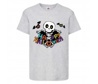 Футболка детская Хэллоуин  (Halloween) серая (halloween-03-gray) 104 см