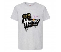 Футболка детская Хэллоуин  (Halloween) серая (halloween-05-gray) 104 см