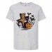 Футболка детская Хэллоуин  (Halloween) серая (halloween-06-gray) 104 см