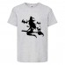 Футболка детская Хэллоуин  (Halloween) серая (halloween-011-gray) 104 см