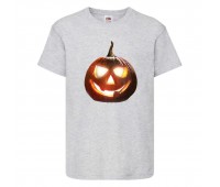 Футболка детская Хэллоуин  (Halloween) серая (halloween-012-gray) 104 см