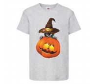Футболка детская Хэллоуин  (Halloween) серая (halloween-013-gray) 104 см
