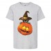 Футболка детская Хэллоуин  (Halloween) серая (halloween-013-gray) 104 см