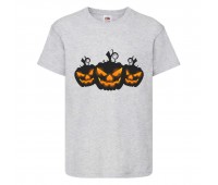 Футболка детская Хэллоуин  (Halloween) серая (halloween-014-gray) 104 см