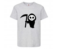Футболка детская Хэллоуин  (Halloween) серая (halloween-015-gray) 104 см