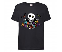 Футболка детская Хэллоуин  (Halloween) черная (halloween-03-black) 104 см