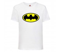 Футболка детская Марвел  (Marvel & DC) белая (batman-white) 104 см