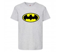 Футболка детская Марвел  (Marvel & DC) серая (batman-gray) 104 см