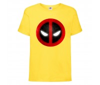 Футболка детская Марвел  (Marvel & DC) желтая (deadpool-001-yellow) 104 см