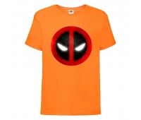 Футболка детская Марвел  (Marvel & DC) оранжевая (deadpool-001-orange) 104 см