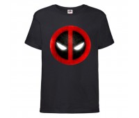 Футболка детская Марвел  (Marvel & DC) черная (deadpool-001-black) 152 см