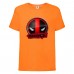 Футболка детская Марвел  (Marvel & DC) оранжевая (deadpool-002-orange) 152 см