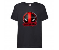 Футболка детская Марвел  (Marvel & DC) черная (deadpool-002-black) 152 см