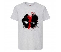 Футболка детская Марвел  (Marvel & DC) серая (deadpool-004-gray) 140 см