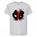 Футболка детская Марвел  (Marvel & DC) серая (deadpool-004-gray) 140 см