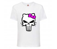 Футболка детская Марвел  (Marvel & DC) белая (punisher-hello-white) 140 см