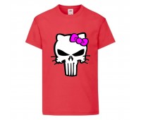 Футболка детская Марвел  (Marvel & DC) красная (punisher-hello-red) 152 см