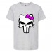 Футболка детская Марвел  (Marvel & DC) серая (punisher-hello-gray) 152 см