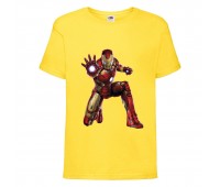 Футболка детская Марвел  (Marvel & DC) желтая (ironmen-yellow) 104 см