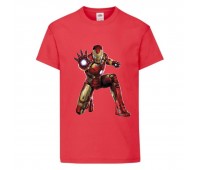 Футболка детская Марвел  (Marvel & DC) красная (ironmen-red) 104 см