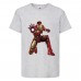 Футболка детская Марвел  (Marvel & DC) серая (ironmen-gray) 104 см