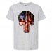 Футболка детская Марвел  (Marvel & DC) серая (punisher-gray) 104 см