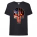 Футболка детская Марвел  (Marvel & DC) черная (punisher-black) 116 см