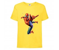 Футболка детская Марвел  (Marvel & DC) желтая (spider-yellow) 104 см