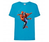 Футболка детская Марвел  (Marvel & DC) голубая (spider-blue) 104 см