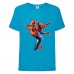 Футболка детская Марвел  (Marvel & DC) голубая (spider-blue) 104 см