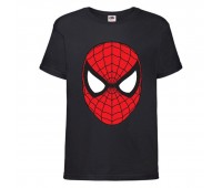 Футболка детская Марвел  (Marvel & DC) черная (spiderman-black) 104 см