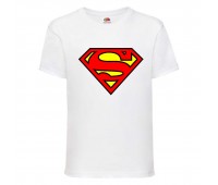 Футболка детская Марвел  (Marvel & DC) белая (superman-001-white) 104 см