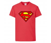 Футболка детская Марвел  (Marvel & DC) красная (superman-001-red) 104 см