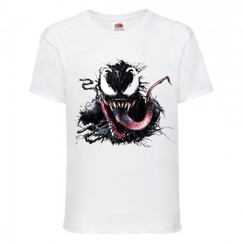 Футболка детская Марвел (Marvel & DC) белая (venom-white) 104 см Футболка детская Марвел (Marvel & DC) белая (venom-white) 104 см