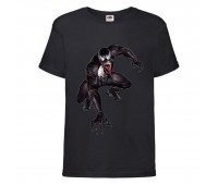 Футболка детская Марвел  (Marvel & DC) черная (venom-002-black) 104 см