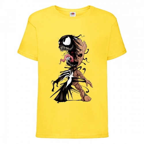 Футболка детская Марвел (Marvel & DC) желтая (venom&grut-yellow) 104 см Футболка детская Марвел (Marvel & DC) желтая (venom&grut-yellow) 104 см