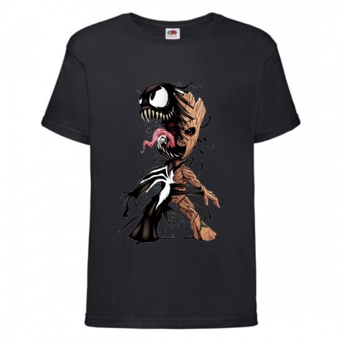 Футболка детская Марвел (Marvel & DC) черная (venom&grut-black) 104 см Футболка детская Марвел (Marvel & DC) черная (venom&grut-black) 104 см