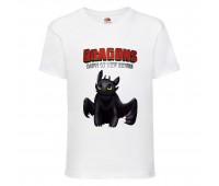 Футболка детская Как приручить дракона  (DRAGONS) белая (DRAGONS-002-white) 116 см