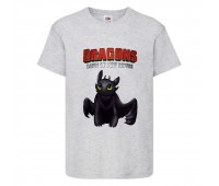 Футболка детская Как приручить дракона  (DRAGONS) серая  (DRAGONS-002-gray) 116 см