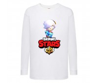 Лонгслив реглан Бравл Старс Колетт (Brawl Stars) белая (BRST wh 2) 104 см