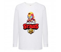 Лонгслив реглан Бравл Старс Макс (Brawl Stars) белая (BRST wh 4) 104 см