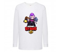 Лонгслив реглан Бравл Старс Мортис (Brawl Stars) белая (BRST wh 5) 140 см