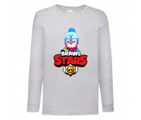 Лонгслив реглан Бравл Старс Геил (Brawl Stars) серая (BRST gr 09) 104 см