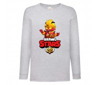 Лонгслив реглан Бравл Старс Джин (Brawl Stars) серая (BRST gr 1) 104 см