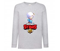 Лонгслив реглан Бравл Старс Колетт (Brawl Stars) серая (BRST gr 2) 104 см