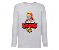 Лонгслив реглан Бравл Старс Макс (Brawl Stars) серая (BRST gr 4) 104 см