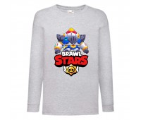 Лонгслив реглан Бравл Старс Паладин Вольт  (Brawl Stars) серая (BRST gr 7) 104 см