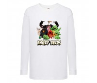 Лонгслив реглан Энгри бердз (Angry Birds) белая (ANB wh 01) 104 см