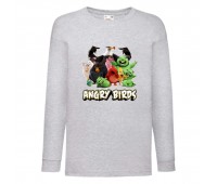 Лонгслив реглан Энгри бердз (Angry Birds) серая (ANB gr 01) 104 см
